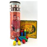 Star Graph & American Plastic Bricks - Vintage Educational Building Toys