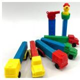 Star Graph & American Plastic Bricks - Vintage Educational Building Toys