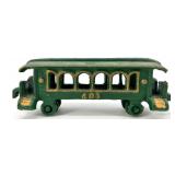 Handcrafted Wooden Train Display Shelf and Cast Iron Train Set