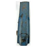 Marx Tin Toy Train Cars - Red Engine & Blue Boxcar & Open-Topped Gondola