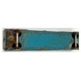 Marx Tin Toy Train Cars - Red Engine & Blue Boxcar & Open-Topped Gondola