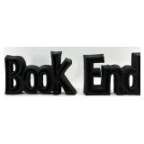 Book Ends - Heavy Metal Block-Letter Set, 2 Pieces
