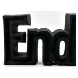 Book Ends - Heavy Metal Block-Letter Set, 2 Pieces