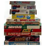 Loc Bloc Blocks & Vintage Board Games Lot - MB & Parker Brothers