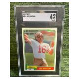 1981 Topps Joe Montana Rookie Card Graded SGC 4