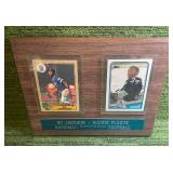 Bo Jackson Plaque with Baseball & Football Rookie Cards Cool Gift!