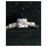 4 Stainless Steel Fashion Rings with CZ Stones - Size 8.5 to 9