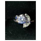 4 Stainless Steel Fashion Rings with CZ Stones - Size 7.5 to 7.75