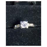 4 Stainless Steel Fashion Rings with CZ Stones - Size 5.25 to 5.5