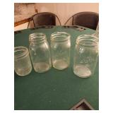 1 Moonshine Jug, 3 Ball Jars, 4 Kerr Jars