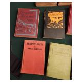 11 Vintage First Editions Books, and 1893 Second Edition Cyclopedia of Common Things, and 1941 Webster Dictionary