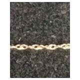 10K Yellow Gold Diamond Cluster Pendant Necklace. 16"