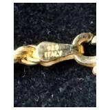 Tiara 14K Gold Over Sterling Silver 2.25mm 24" Rope Chain Necklace