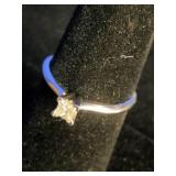 14k White Gold 1/4 CT TDW IGL Certified Diamond Engagement Ring - Size 6.25