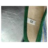 12 Pack  Safety split cowhide leather palm work gloves with a cotton back.