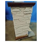 Lifesmart Large Square Infrared Faux Stone Fireplace