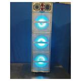 BeFree Sound portable party speaker with multiple subwoofers and reactive lights.