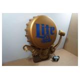 Vintage Large Miller Beer Top/Boxing Bell Talking Sign