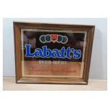 Vintage Labatts Canadian Beer Bar Mirror Sign