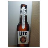 Miller Beer Race Car and Thermometer Signs