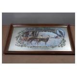 Vintage Pabst Blue Ribbon Beer Wildlife Bar Mirror
