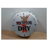 Vintage Michelob Beer Bottle Cap Bar Clock with Lights