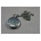 Vintage Cowboy Style Pocket Watch with 18" Chain