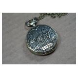 Vintage Cowboy Style Pocket Watch with 18" Chain