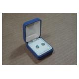 Blue Topaz Earrings - 10k Yellow Gold