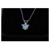 Yellow Gold Necklace and Earring Set - 10k Yellow Gold, Cubic Zirconia