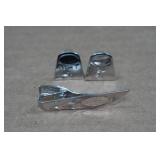 Sterling Silver Cufflinks and Tie Clip