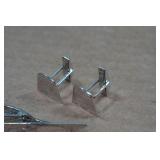 Sterling Silver Cufflinks and Tie Clip