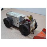 Vintage Marx Wind-Up Tractor & Structo Sandloader Attachment