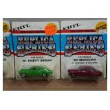 Ertl Replica Series Die Casts - Ford Sedan, Chevy Sedan, Mercury Coupe
