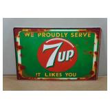 Vintage Style Metal Sign - 7Up