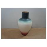 Antique Fostoria Rose Floral Hand Painted Milk Glass Vase