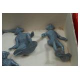 Vintage Lead Cannon & Soldiers