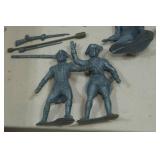 Vintage Lead Cannon & Soldiers