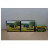 *2* John Deere Framed Pictures and Dominoes Set