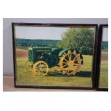 *2* John Deere Framed Pictures and Dominoes Set