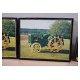 *2* John Deere Framed Pictures and Dominoes Set