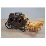 Vintage Processed Plastic Co Stage Coach Horse and Rider