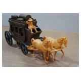 Vintage Processed Plastic Co Stage Coach Horse and Rider