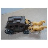 Vintage Processed Plastic Co Stage Coach Horse and Rider