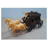 Vintage Processed Plastic Co Stage Coach Horse and Rider