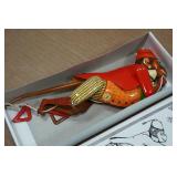 Vintage Stlye Tin Litho Climbing Monkey