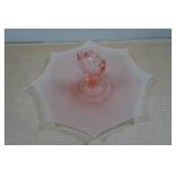 Vintage Frosted Pink Depression Glass Cookie Tray