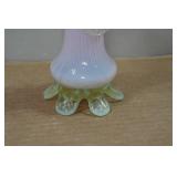 Pink Opalescent Art Glass Vase