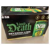 Liquid Death Severed Lime Sparkling Water, 2 Packs of 6 Cans Each