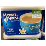 Maxwell House French Vanilla Cafe Decaf Sugar Free Mix Lot of 4